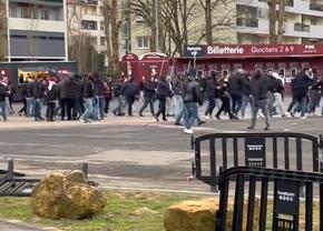 Zeci de ultrași cu cagule și bare de metal pe străzile din Metz » Haos total la echipa lui Boloni