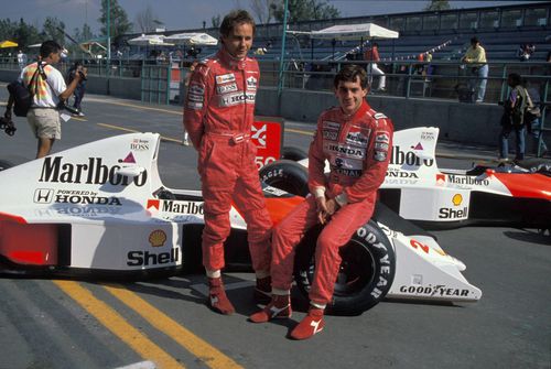 Gerhard Berger și Ayrton Senna în 1990 (foto: Imago)