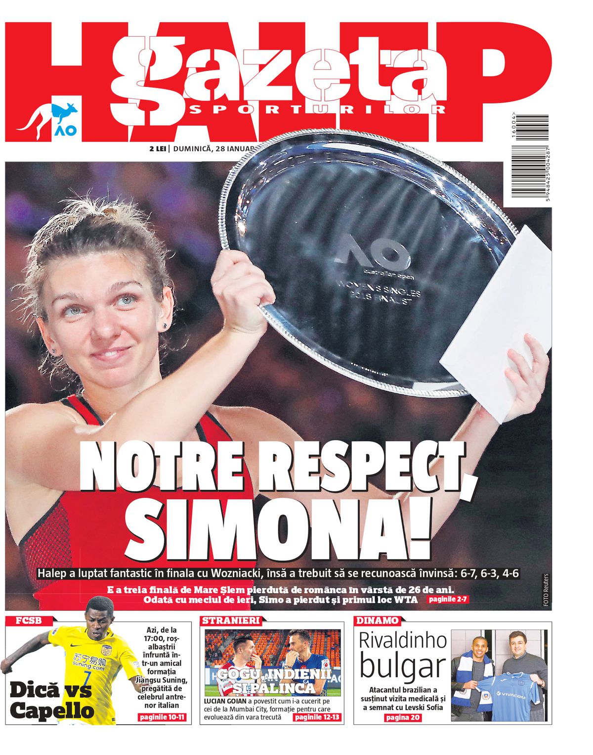 Cariera Simonei Halep în zece prime pagini din Gazeta Sporturilor