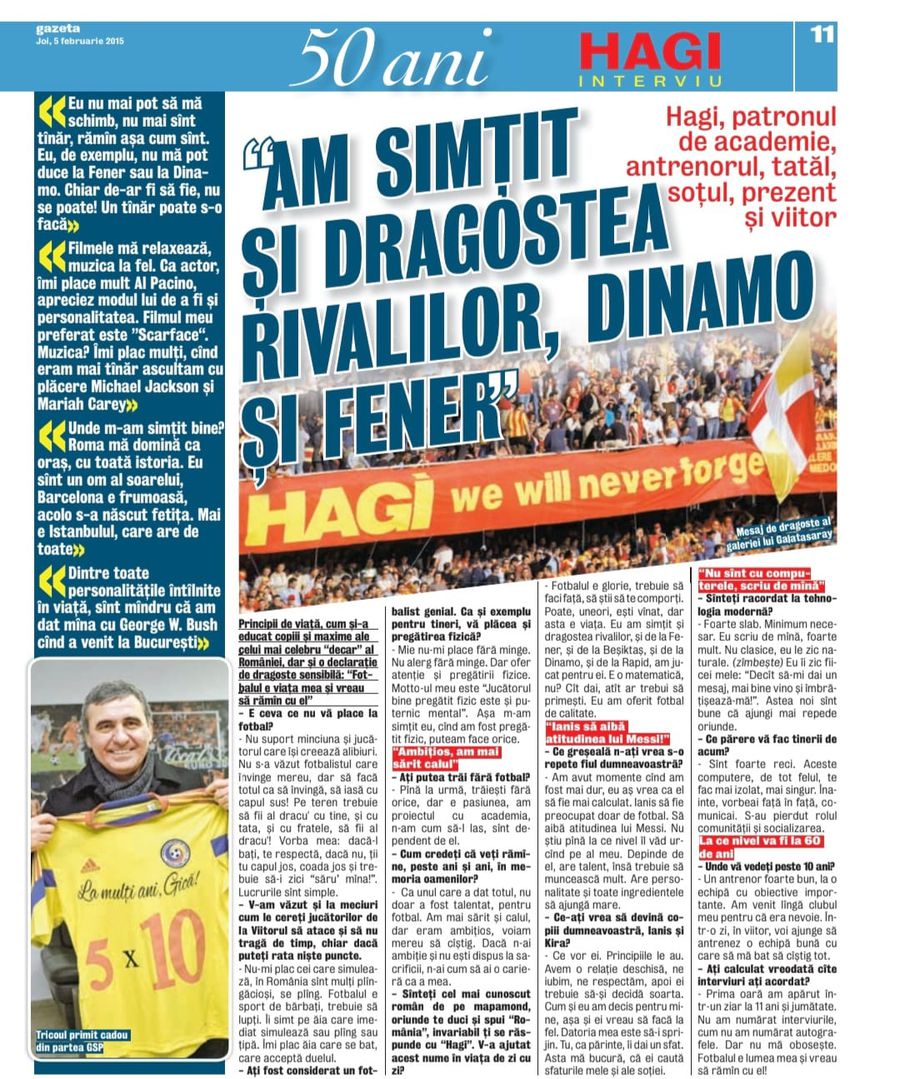 Acum fix 10 ani, GSP îl întreba pe Gică Hagi unde se vede în 2025 » Răspunsul publicat în premieră: „Acolo mă văd, ăsta e secretul”