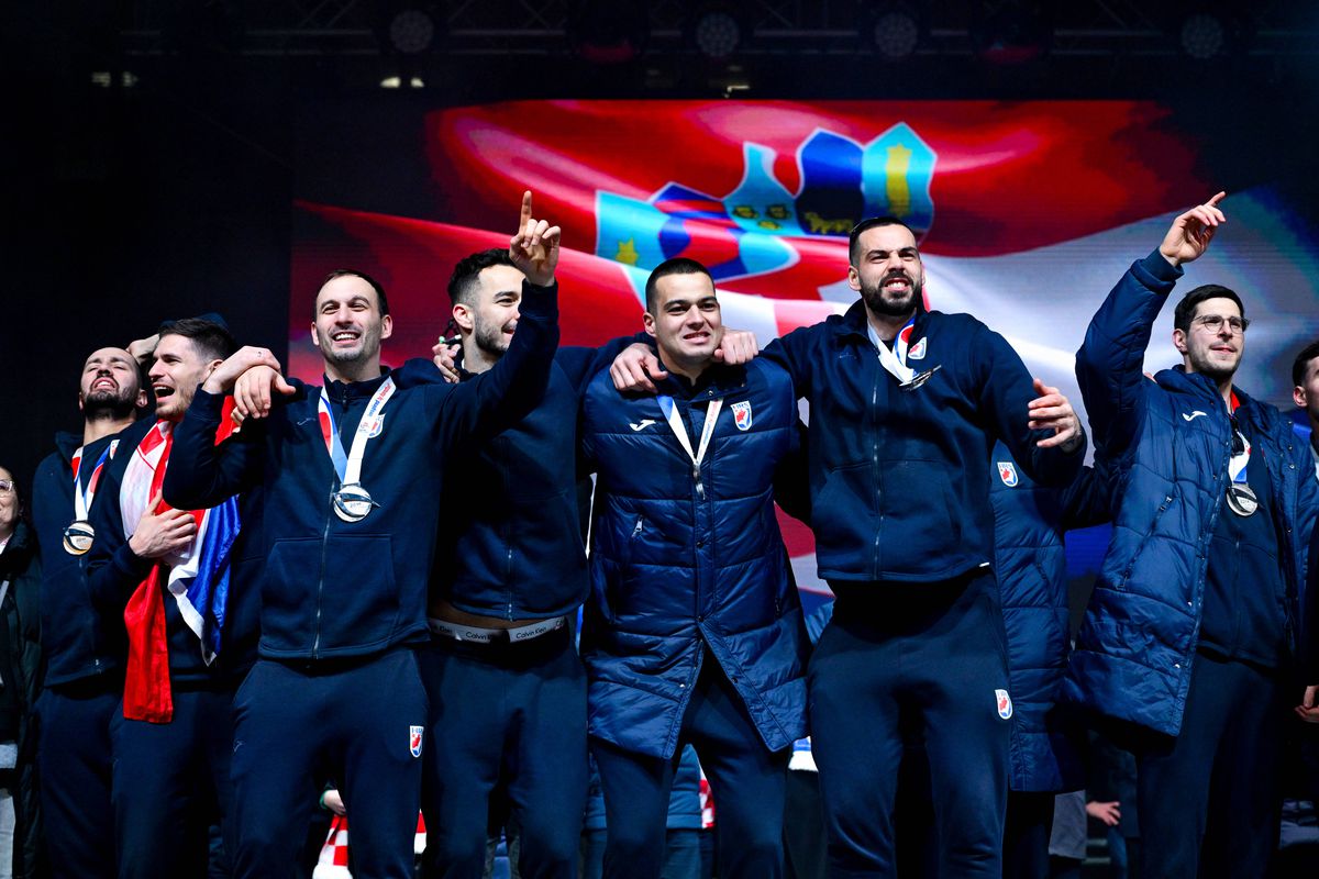 Primirea handbaliștilor croați, vicecampioni mondiali