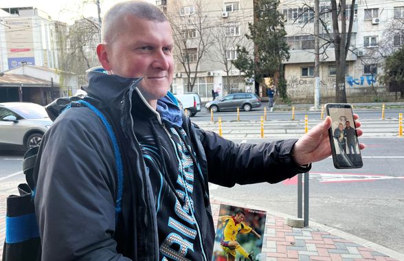 Străinul venit de departe să vadă Rapidul » S-a ales cu suvenirul dorit în Giulești: „Am mai fost aici în anii '90, aveați o națională foarte bună”