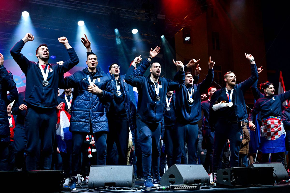 Primirea handbaliștilor croați, vicecampioni mondiali