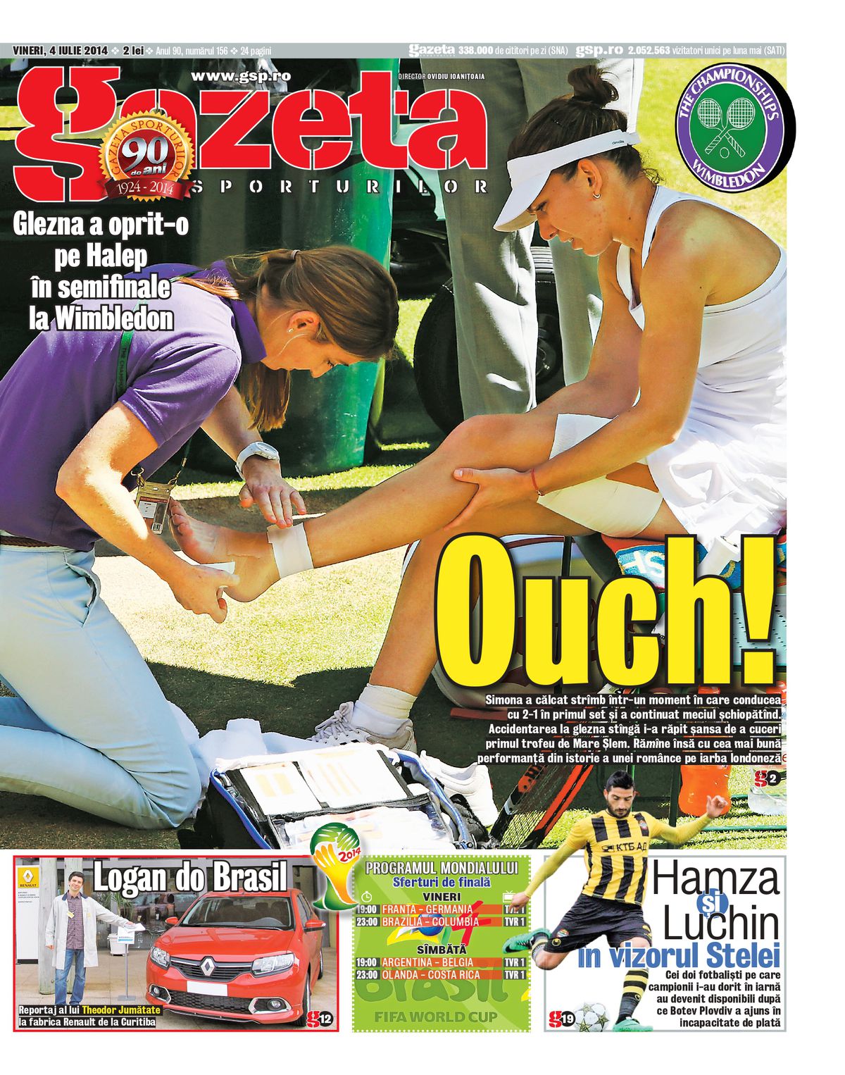 Cariera Simonei Halep în zece prime pagini din Gazeta Sporturilor