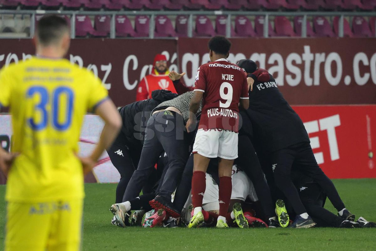 Rapid - Slobozia, gol decisiv în prelungiri: cum a sărbătorit Șumudică