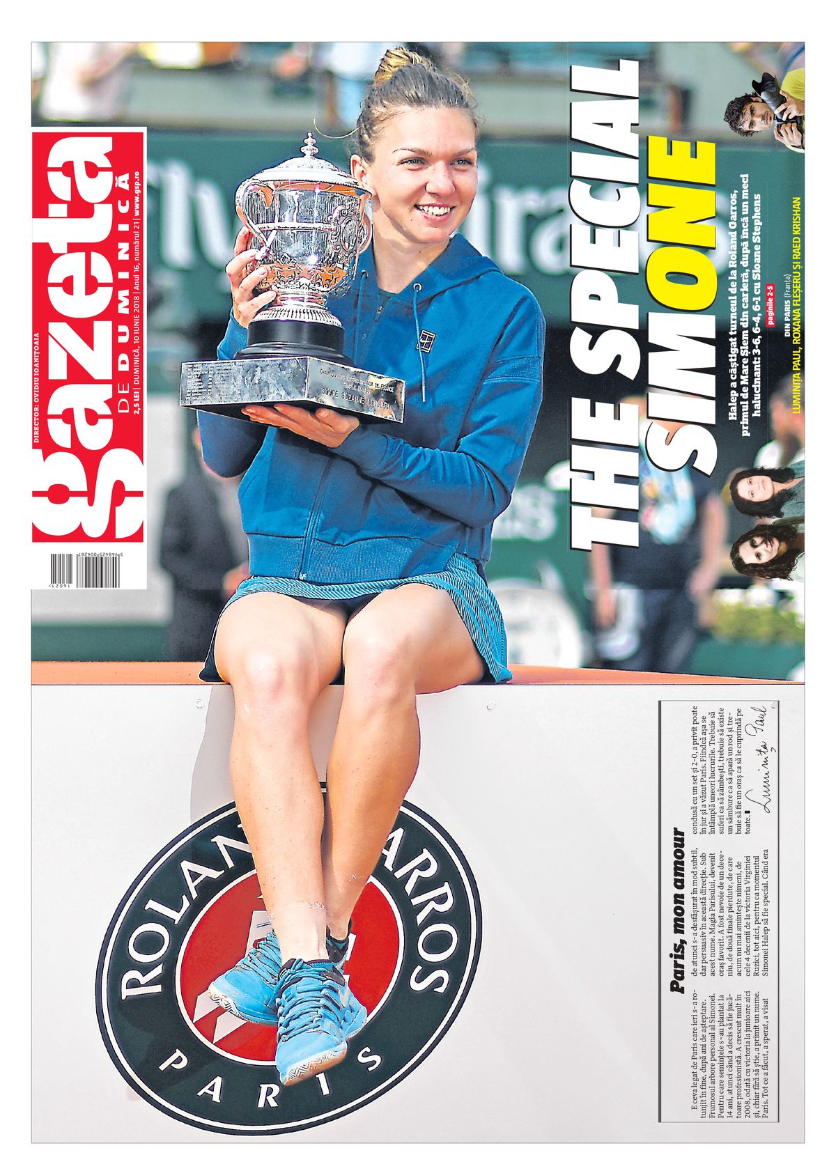 Cariera Simonei Halep în zece prime pagini din Gazeta Sporturilor