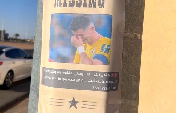 Cristiano Ronaldo, dat dispărut pe stâlpii din Riad » Fanii iau în râs conflictul cu vedeta lui Al Nassr