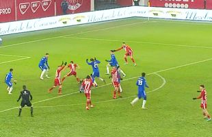 Greșeală de arbitraj în Sepsi - FCU Craiova! „Centralul” n-a văzut un penalty evident