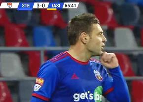 Adi Popa, nervos în CSA Steaua - Poli Iași » I-a bătut obrazul unui coleg, chiar după ce marcase