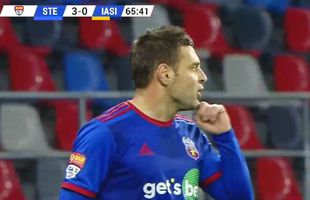 Adi Popa, nervos în CSA Steaua - Poli Iași » I-a bătut obrazul unui coleg, chiar după ce marcase
