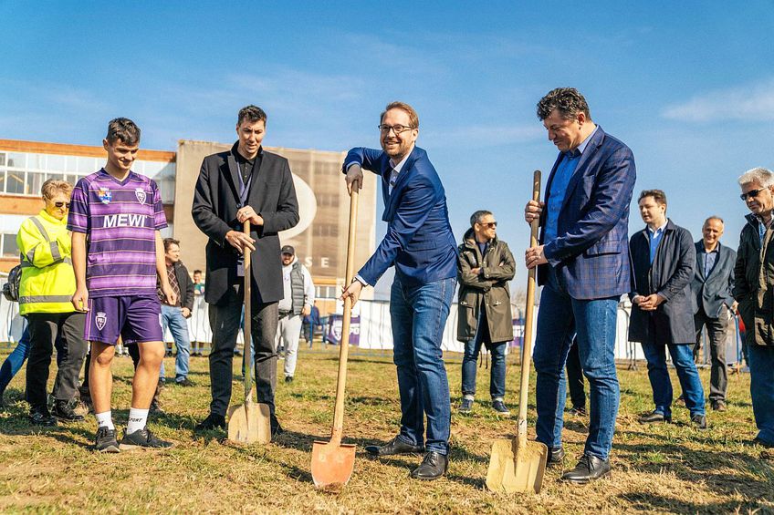 Au început, oficial, lucrările la noul stadion de la Timișoara, denumit „Eroii Timișoarei”