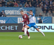 primul penalty pe care Rapid ar fi trebuit să-l primească la Craiova, foto: captură de ecran Orange Sport