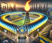 Stadionul celor de la Petrolul, generat de AI