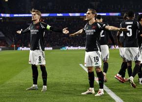 Arsenal - PSV, în returul „optimilor” Ligii Campionilor » Arsenal conduce la pauză