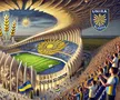 Stadionul celor de la Unirea Slobozia, generat de AI