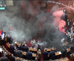 Haos în parlamentul Serbiei