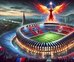Stadionul celor de la Gloria Buzău, generat de AI