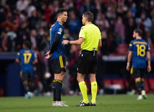 Ovidiu Hațegan a condus ultima oară în Liga Campionilor un meci al lui Cristiano Ronaldo, în Atletico - Manchester United 1-1 / Foto: Imago