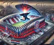 Stadionul celor de la Oțelul Galați, generat de AI