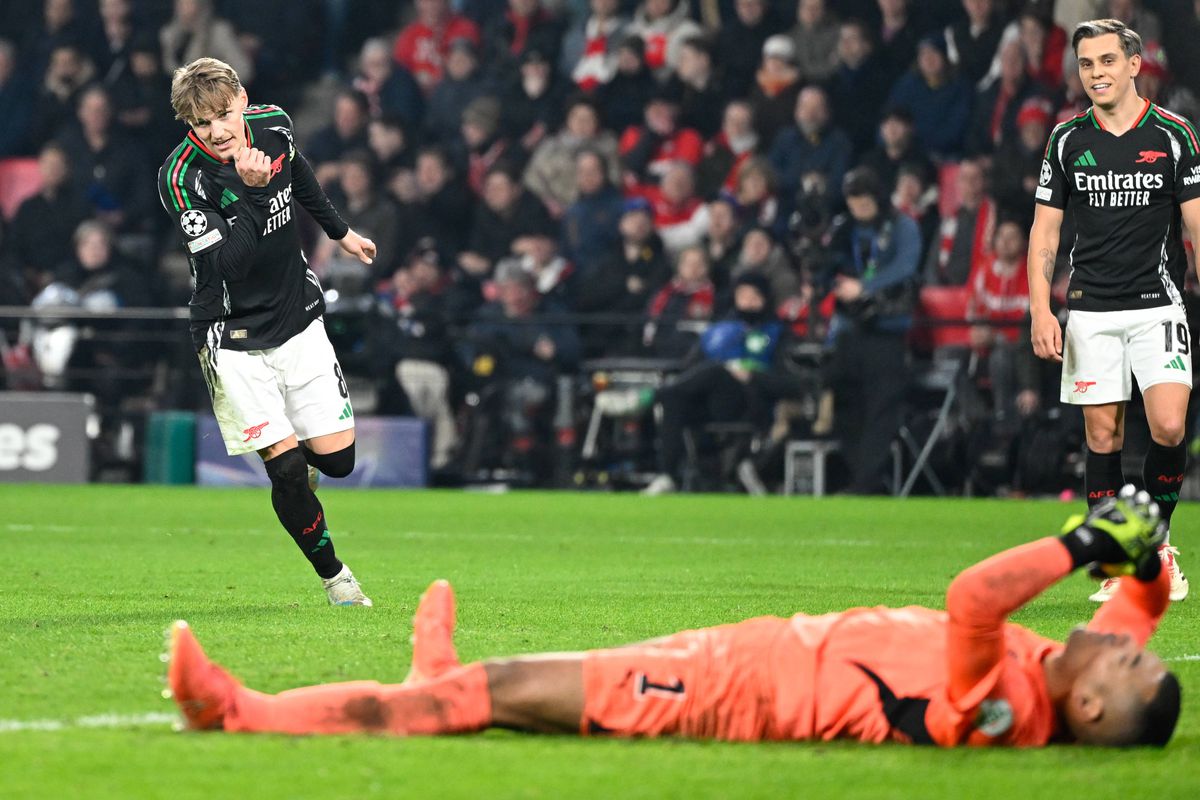 Rezultat halucinant în PSV - Arsenal: cel mai drastic eșec din ISTORIA clubului, indiferent de competiție