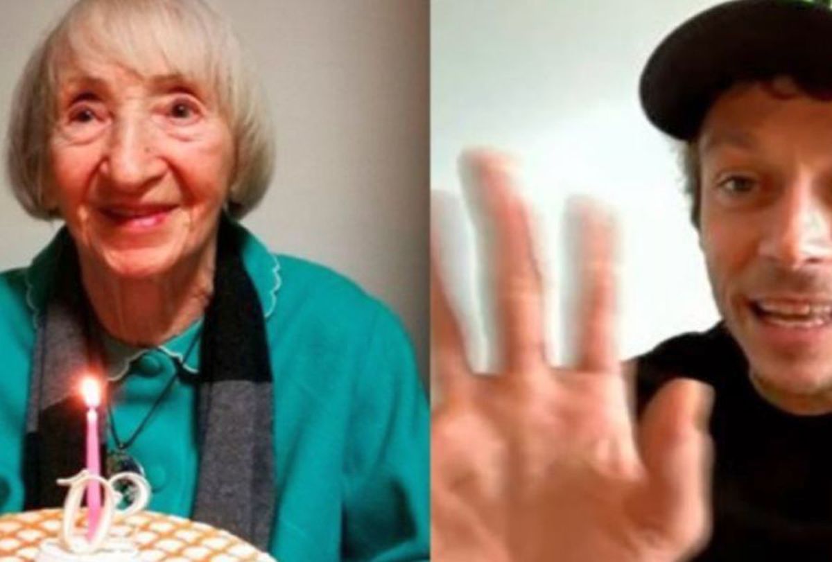 CORONAVIRUS. Italica Grondona, femeia care s-a vindecat de coronavirus la 102 ani, s-a întâlnit online cu Valentino Rossi :)