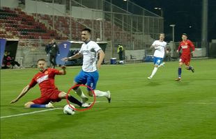 FCSB - Craiova. Cojocaru era să-i „îngroape” pe roș-albaștri! Decizie total aiurea a „centralului”, în prima repriză de la Giurgiu