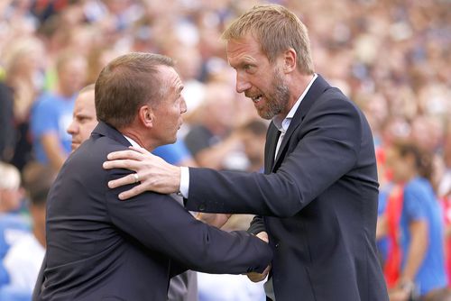 Brendan Rodgers (Leicester) și Graham Potter (Chelsea) și-au pierdut postul. Foto: Imago Images