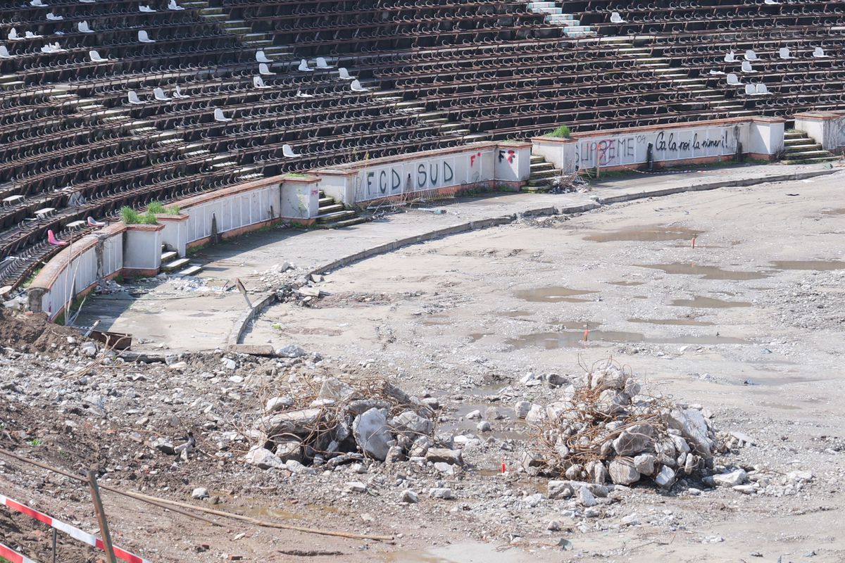 Lucrări blocate la stadionul Dinamo! Imagini cu sectorul care nu poate fi dărâmat, după intervenția ANAF » Ce zice șeful CS Dinamo