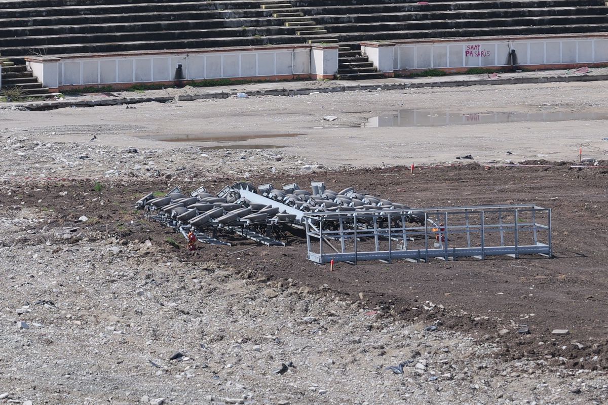 Lucrări blocate la stadionul Dinamo! Imagini cu sectorul care nu poate fi dărâmat, după intervenția ANAF » Ce zice șeful CS Dinamo