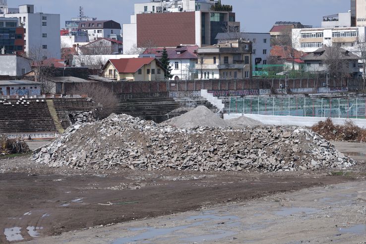 Cum arată lucrările la stadionul Dinamo - 4 aprilie 2026 // FOTO: Andrei Furnigă (GSP)