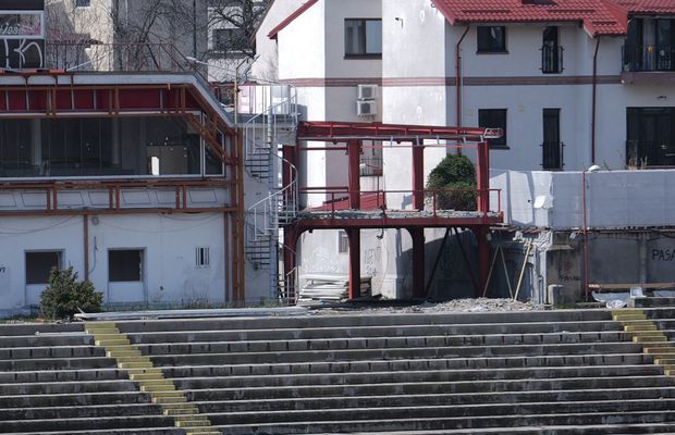 Lucrări blocate la stadionul Dinamo! Imagini cu sectorul care nu poate fi dărâmat, după intervenția ANAF » Ce zice șeful CS Dinamo