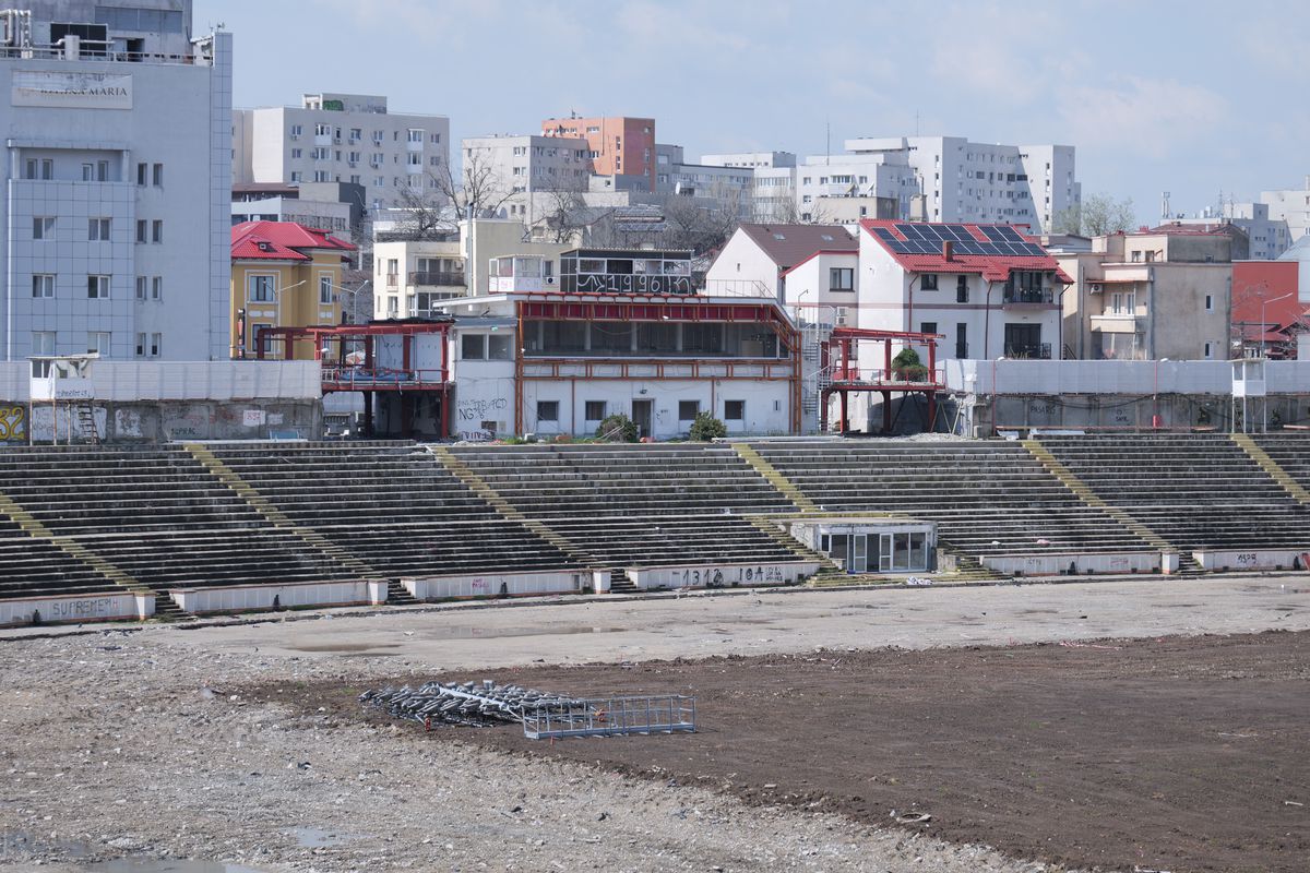 Lucrări blocate la stadionul Dinamo! Imagini cu sectorul care nu poate fi dărâmat, după intervenția ANAF » Ce zice șeful CS Dinamo