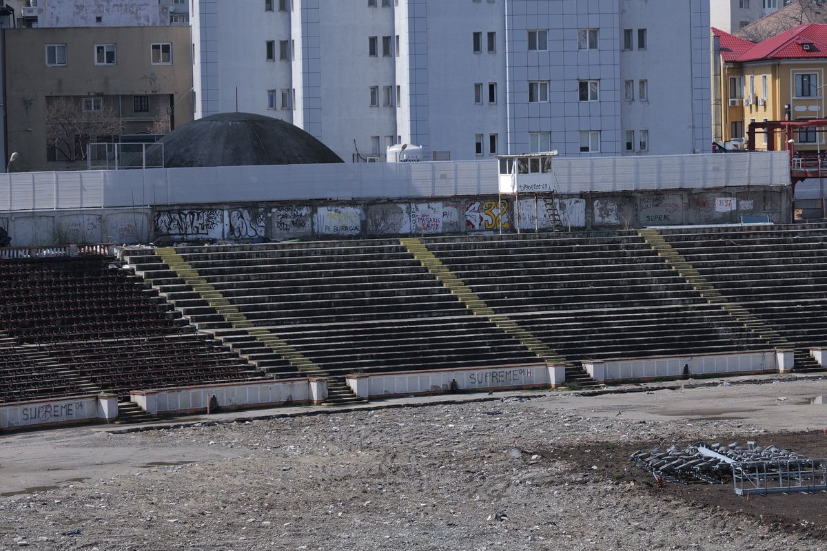 Lucrări blocate la stadionul Dinamo! Imagini cu sectorul care nu poate fi dărâmat, după intervenția ANAF » Ce zice șeful CS Dinamo