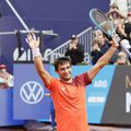 Mariano Navone sărbătorește calificarea în a doua sa finală la Țiriac Open Foto: Cristi Preda