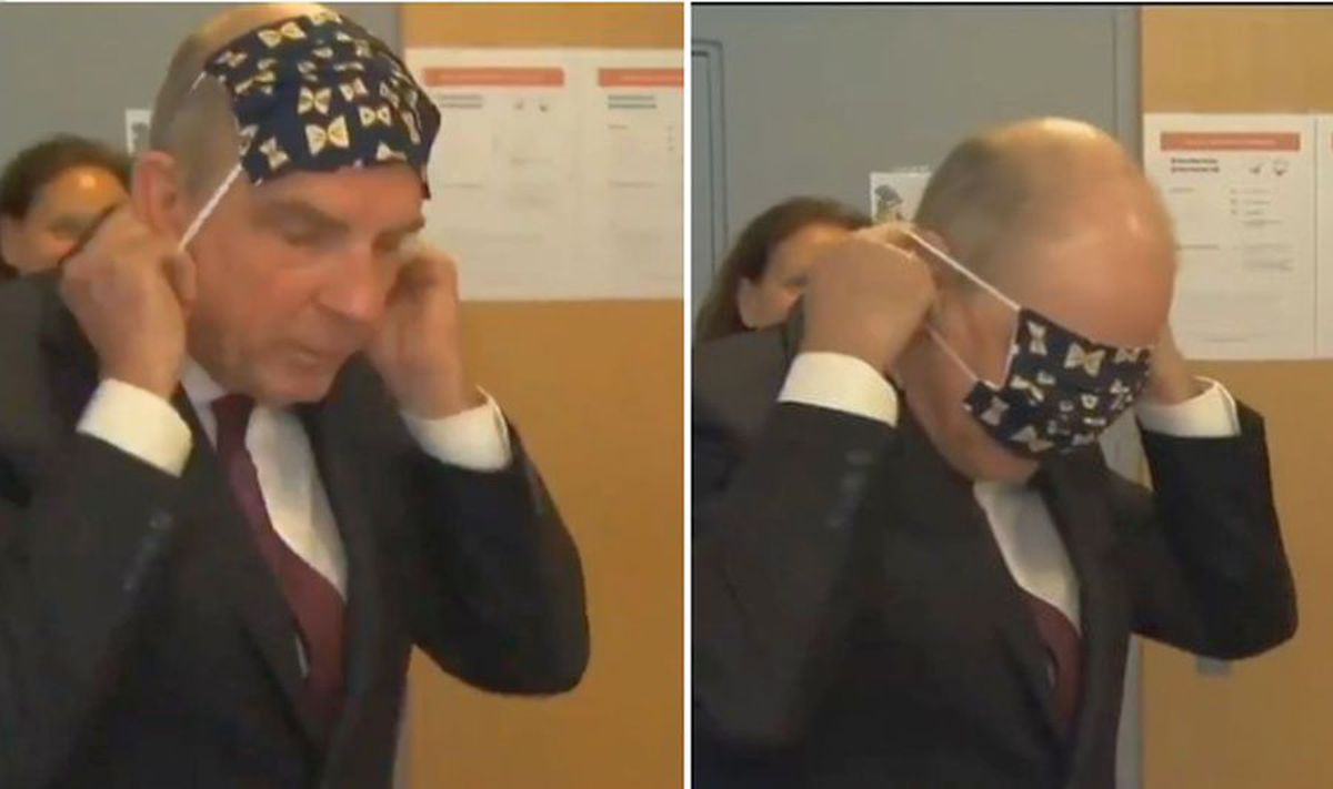 VIDEO Un deputat nu a reușit să își pună masca de protecție și a stârnit râsetele întregii lumi