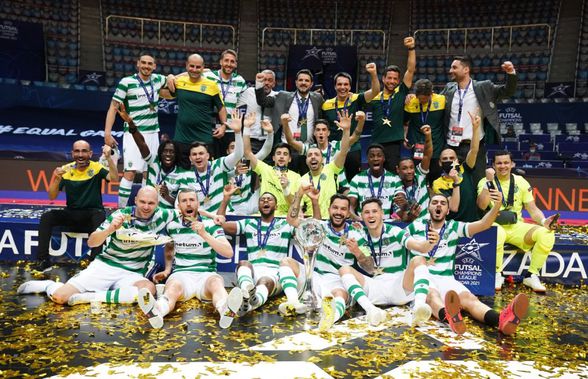 Sporting este campioana Europei la futsal! Victorie dramatică în finala Ligii, cu Barcelona