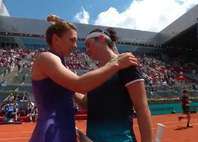 Surprinsă de camere » Ce i-a spus Simona Halep lui Ons Jabeur la fileu, imediat după finalul meciului