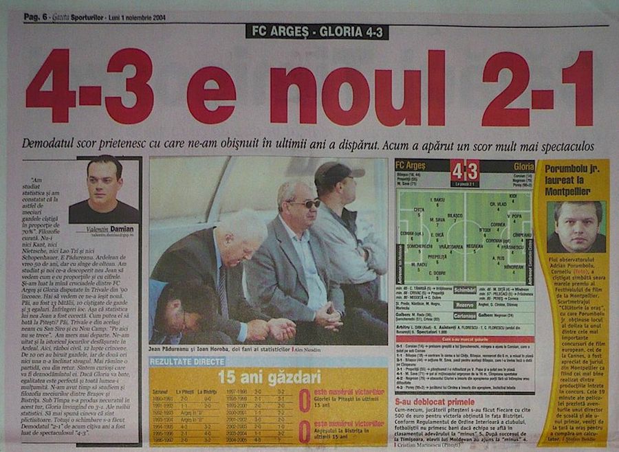 Gazeta Sporturilor de a doua zi Mărturie în direct: cum făcea blaturi în Liga 1 » „Îi spuneam: «Bă, băiatule, eu ți-am făcut lovitura liberă, descurcă-te!»”
