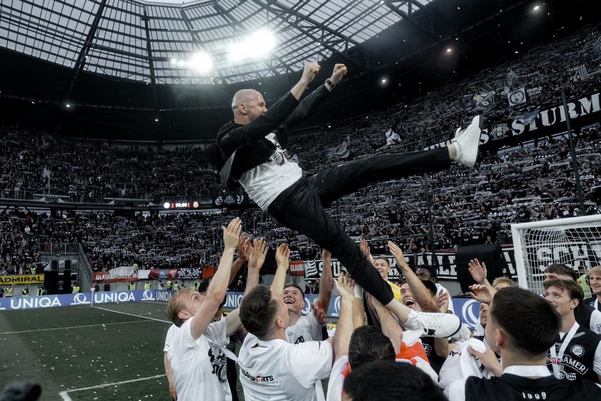 Sturm Graz a câştigat Cupa Austriei! Show în vestiar pe hit-ul momentului, „Made in Romania”