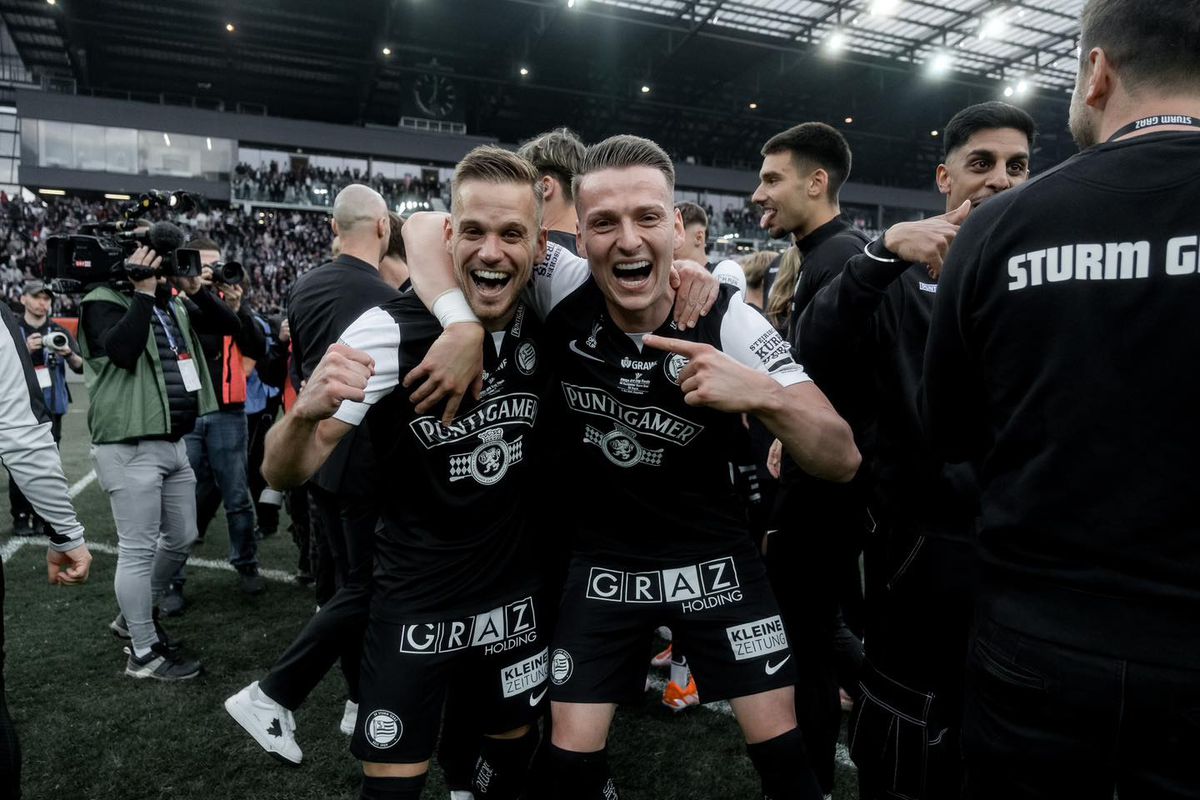Sturm Graz a câştigat Cupa Austriei! Show în vestiar pe hit-ul momentului, „Made in Romania”