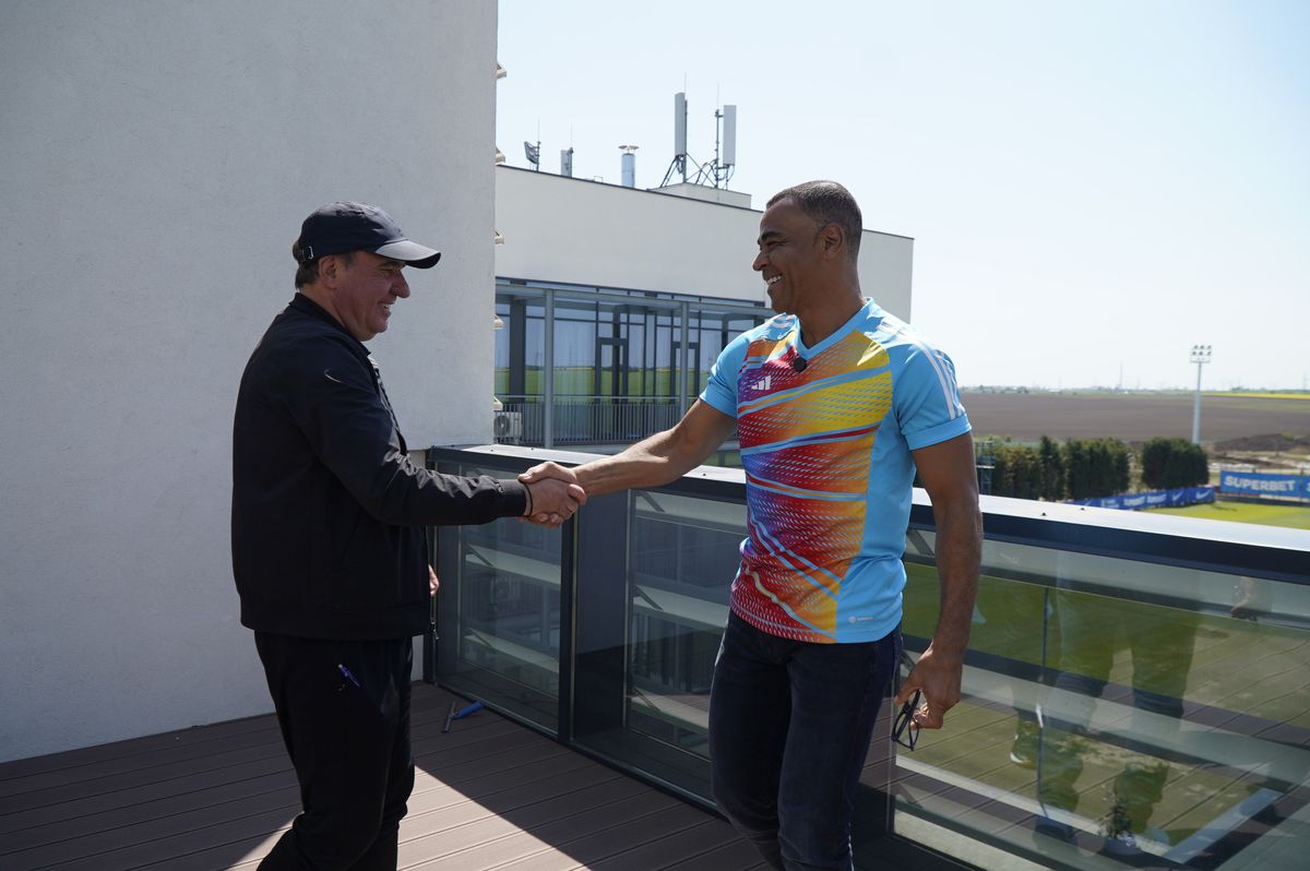 Cafu, poate cel mai mare fundaș dreapta din toate timpurile, l-a vizitat pe Gică Hagi la Ovidiu