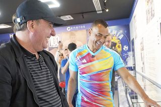 Cafu, poate cel mai mare fundaș dreapta din toate timpurile, l-a vizitat pe Gică Hagi la Ovidiu