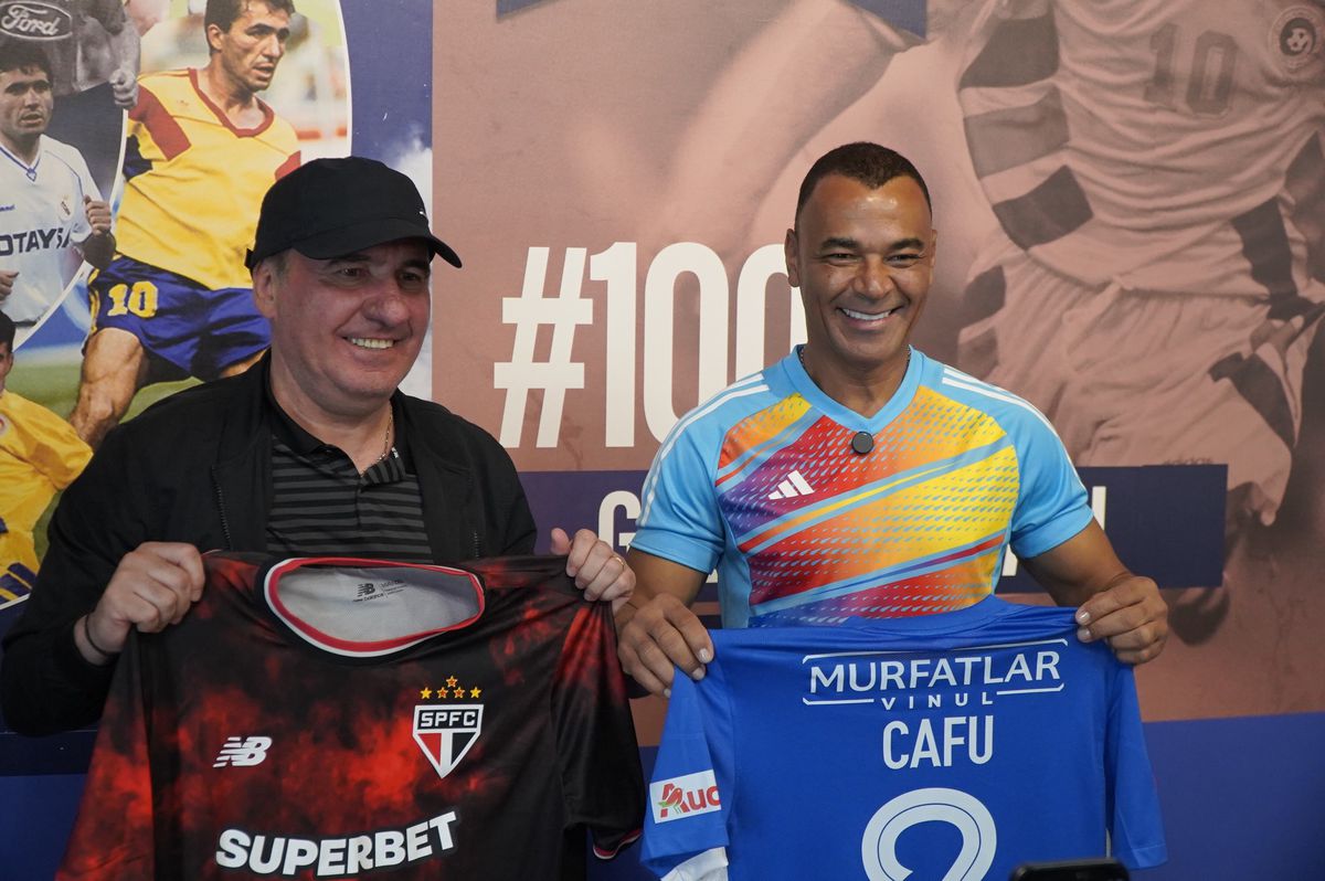 Cafu, poate cel mai mare fundaș dreapta din toate timpurile, l-a vizitat pe Gică Hagi la Ovidiu