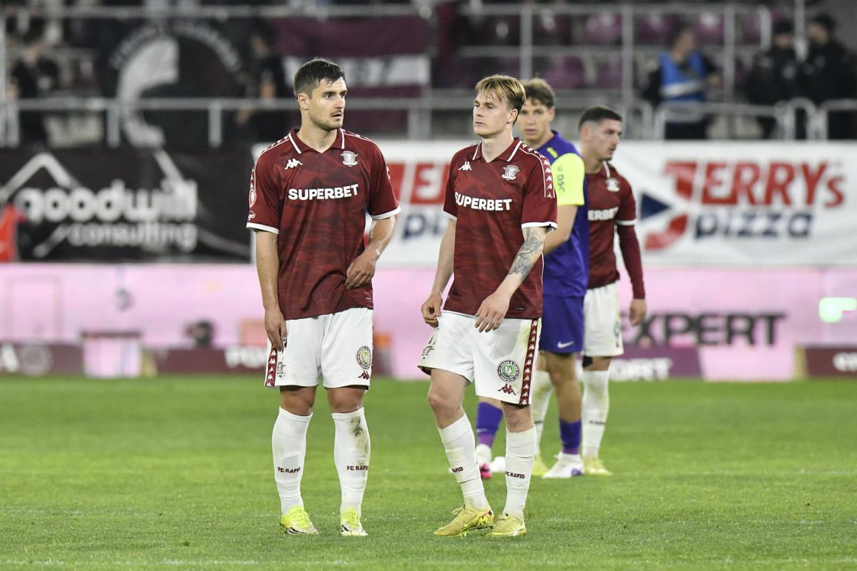 Imagini de la finalul meciului Rapid - CFR Cluj