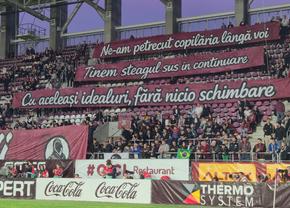 Rapidiștii au continuat războiul cu jucătorii și conducerea la derby-ul cu CFR Cluj: „Ole, ole, v-au ieșit biletele”