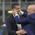 Cristi Chivu, felicitat de președintele Giuseppe Marotta, după ce Inter a câștigat titlul în Italia // foto: Imago