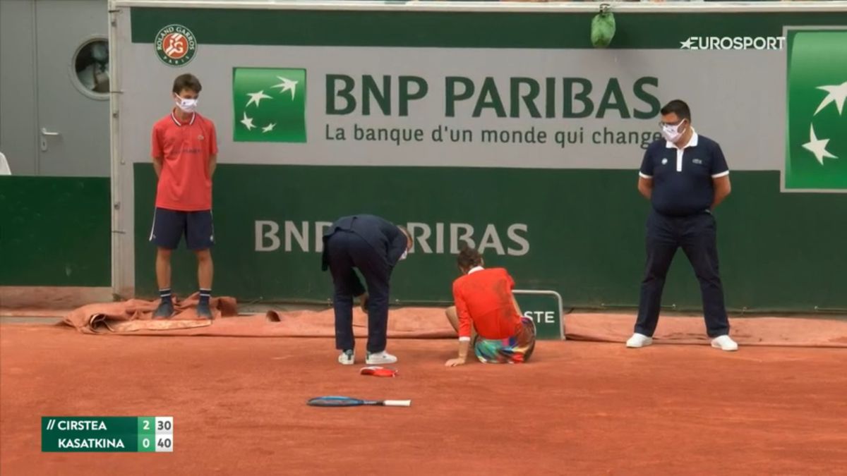 FOTO Sorana Cîrstea, accidentare Roland Garros 04.06.2021