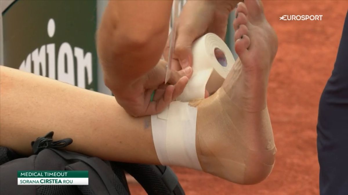 FOTO Sorana Cîrstea, accidentare Roland Garros 04.06.2021