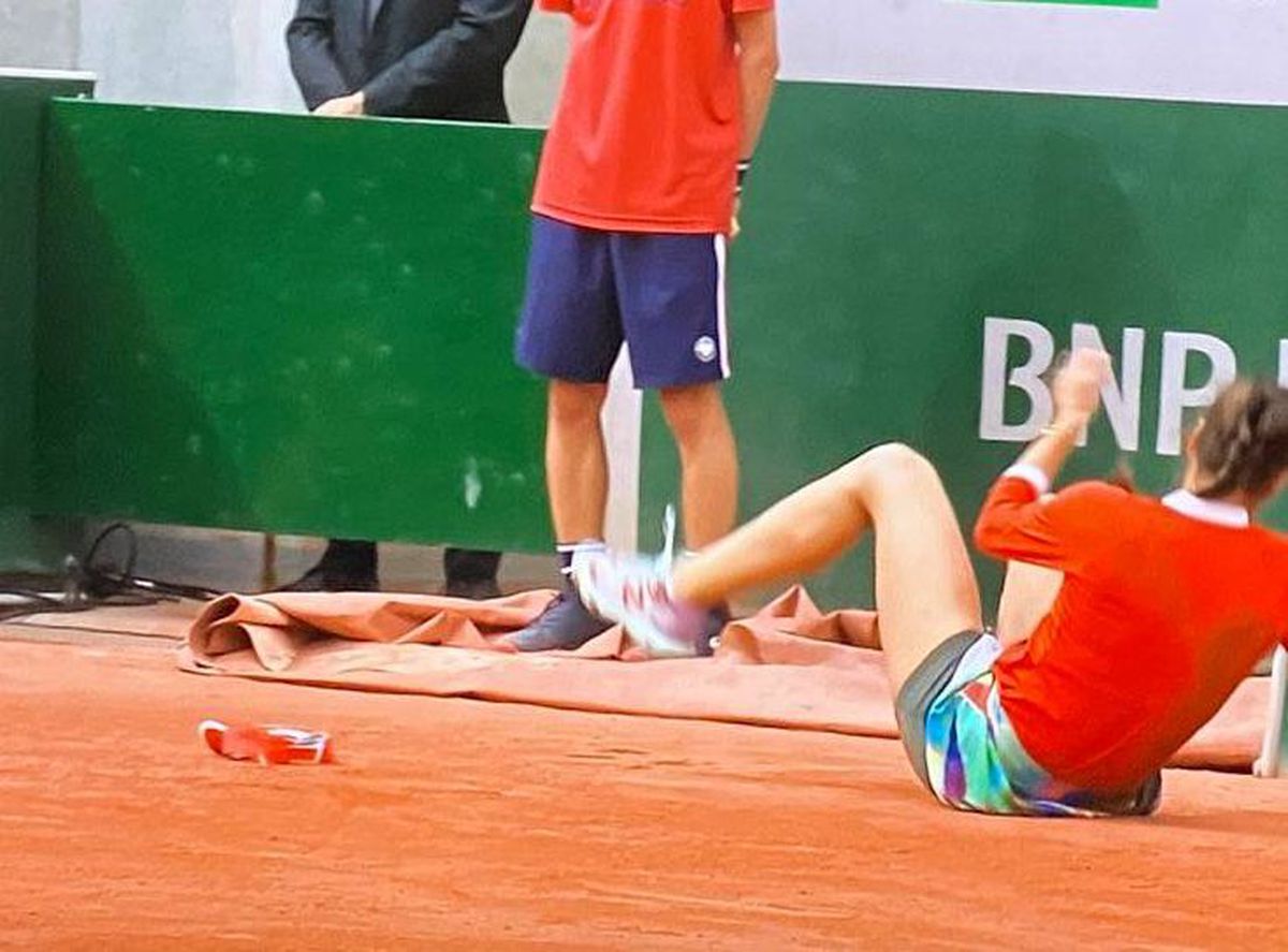 FOTO Sorana Cîrstea, accidentare Roland Garros 04.06.2021