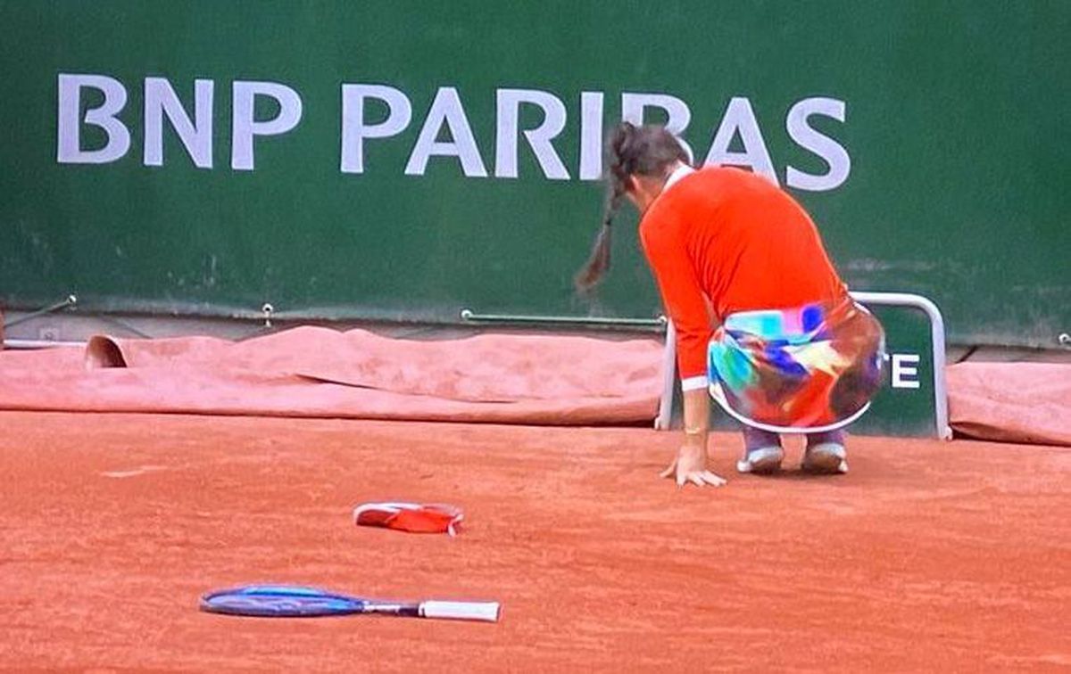 FOTO Sorana Cîrstea, accidentare Roland Garros 04.06.2021